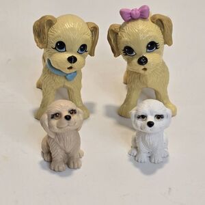 Mattel Barbie Potty Training Pups Boy & Girl Puppy Dogs Yellow Brown Figure Toys